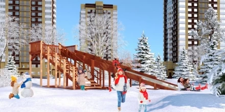 Зимняя деревянная игровая горка TORUDA Север - 8 (скат 9 м), фото 1