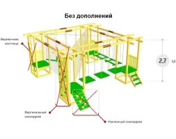 Детский веревочный парк 5 этапов (без страховки), фото 1