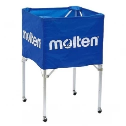 Корзина для мячей &quot;MOLTEN&quot;, арт.BK0012-B, на 15-18 баск.мячей,ДхШхВ 64х64х100,син-бел