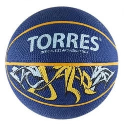 Мяч баск.сув.&quot;TORRES Jam&quot; арт.B00041, р.1, диам.12 см, резина, ней. корд, бут. кам,син-желт-голуб