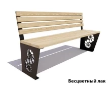 Парковая скамейка Ракушка, Лиственница (без подлокотников) 1,8 м