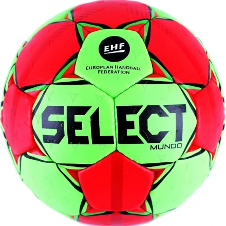 Мяч ганд. &quot;SELECT Mundo&quot; арт. 846211-443, Lille (р.1), EHF Appr., мат.ПУ,руч.сш, зел-красн-черн, фото 1
