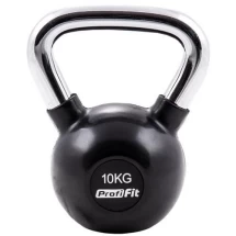 Гиря обрезиненная с хромированной ручкой PROFI-FIT, 10 кг