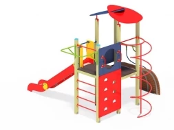 ДИК 1.230 Детский игровой комплекс с горкой H=1500 мм, фото 2