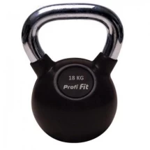 Гиря обрезиненная с хромированной ручкой PROFI-FIT, 18 кг