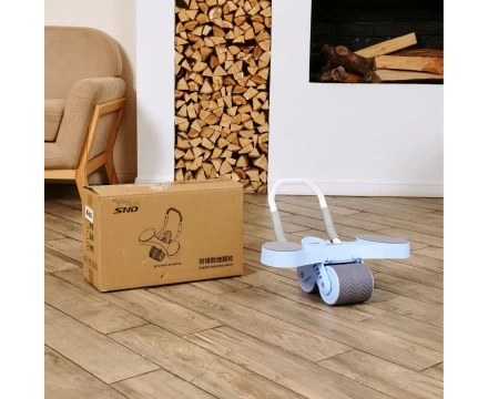 Тренажёр для пресса AB Roller SND голубой с ковриком 34 х 17 x 0.6 cм, фото 13
