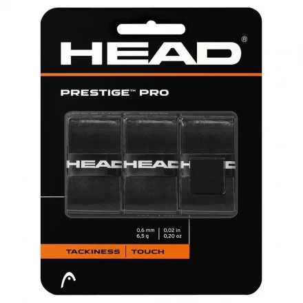 Овергрип Head Prestige Pro (ЧЕРНЫЙ), арт.282009-BK, 0.55 мм, 3 шт, черный, фото 1