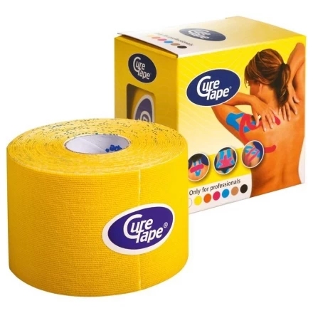Тейп кинезиологический CureTape Yellow, 5 см x 5 м, арт. 161087, желтый, фото 1