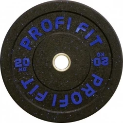Диск для штанги HI-TEMP с цветными вкраплениями, PROFI-FIT D-51, 20 кг, фото 1