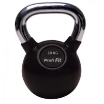 Гиря обрезиненная с хромированной ручкой PROFI-FIT, 28 кг