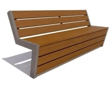 Парковая скамейка Техно, Сосна (брус 30х120) 1,8 м