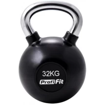 Гиря обрезиненная с хромированной ручкой PROFI-FIT, 32 кг