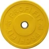 Изображение товара Диск для штанги каучуковый, желтый, PROFI-FIT D-51, 15 кг