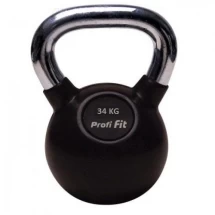 Гиря обрезиненная с хромированной ручкой PROFI-FIT, 34 кг