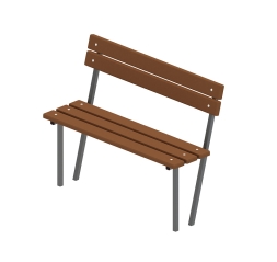 Скамья со спинкой - МФ 42.01.05-И1, фото 2 Скамья со спинкой - МФ 42.01.05-И1, фото 2