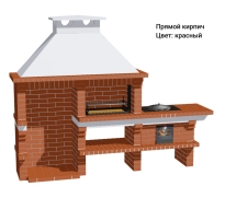Печь Аристократ 824 Прямоугольный кирпич красный