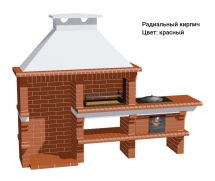 Печь Аристократ 824 Прямоугольный кирпич красный