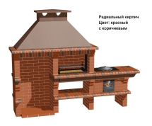 Печь Аристократ 824 Прямоугольный кирпич красный