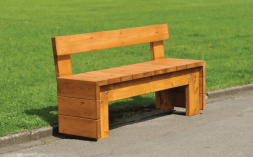 Скамья Трек со спинкой, фото 1 Скамья Трек со спинкой, фото 1