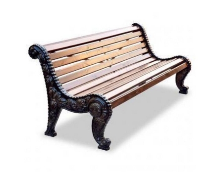 Скамейка TORUDA парковая «Городская роща» 3,0м (три опоры), фото 1