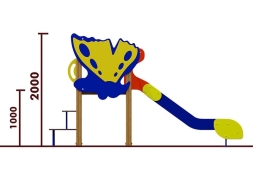 Горка Бабочка 08302.21 H=1000 для детской площадки, фото 2