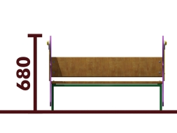 Скамейка детская Слоник 26019 для игровой площадки, фото 2 Скамейка детская Слоник 26019 для игровой площадки, фото 2