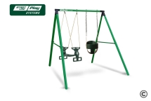 Качели SLP SYSTEMS 2 секции + качели с фиксацией зеленая + сиденье двойное