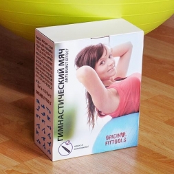 Гимнастический мяч 65 см фисташковый, фото 4