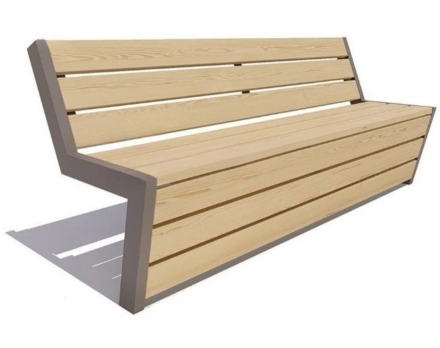 Парковая скамейка Техно, Лиственница (брус 30х120) 1,2 м, фото 2