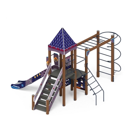 Детская игровая площадка Замок Пиксель ДИК 2.18.03-03 H=1500, фото 2