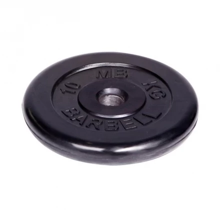 Диск обрезиненный Barbell d 51 мм чёрный 10 кг, фото 1