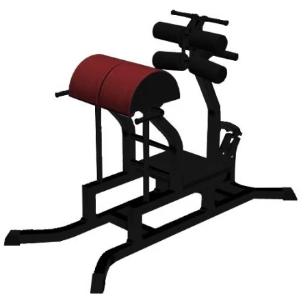 Тренажёр Barbell МВ 2.31 для горизонтального разгибания спины с зажимами для ног (Гиперэкстензия гор, фото 1