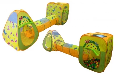 2 игровых домика с туннелями Ching-Ching + 100 шариков CBH-24, фото 1