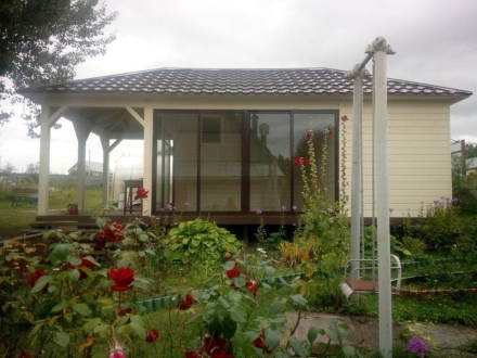 Застекленная беседка ОАЗИС С ХОЗБЛОКОМ 2, фото 1