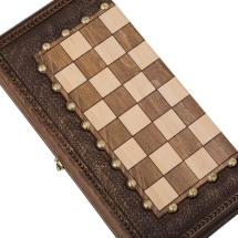 Шахматы + Нарды 40 прямые с бронзой, Ohanyan Шахматы + Нарды 40 прямые с бронзой, Ohanyan