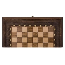 Шахматы + Нарды 40 прямые с бронзой, Ohanyan Шахматы + Нарды 40 прямые с бронзой, Ohanyan