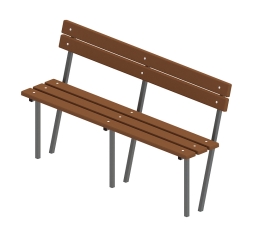 Скамья со спинкой - МФ 42.01.06-И1, фото 3 Скамья со спинкой - МФ 42.01.06-И1, фото 3