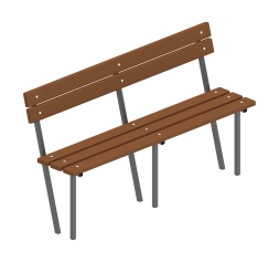 Скамья со спинкой - МФ 42.01.06-И1, фото 1 Скамья со спинкой - МФ 42.01.06-И1, фото 1