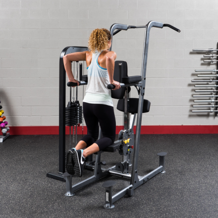 Блочный тренажер турник-брусья-отжимания с противовесом Body-Solid FCD-STK с весовым стеком 95 кг, фото 38