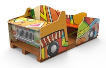 Машинка фанерная на пружинах, паттерн "Этник" МД034.00.01.01