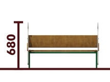 Скамейка детская Печка 26018 для игровой площадки