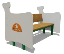Скамейка детская Печка 26018 для игровой площадки