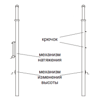 Стойки волейбольные телескопические на стаканах S-109-2 