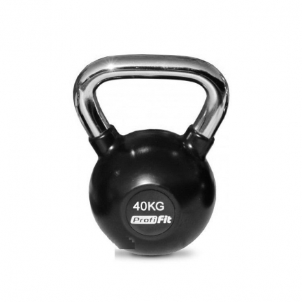 Гиря обрезиненная с хромированной ручкой PROFI-FIT, 40 кг, фото 1