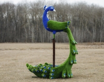 Топиари Павлин клумба-пруд - газон Premium Топиари Павлин клумба-пруд - газон Premium