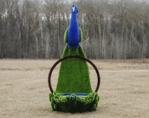 Топиари Павлин клумба-пруд - газон Premium Топиари Павлин клумба-пруд - газон Premium