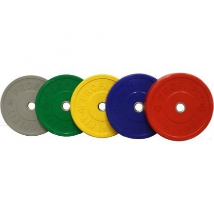 Диск для штанги каучуковый, синий, PROFI-FIT D-51, 20 кг, фото 2