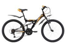 Велосипед Black One Ice FS 24 черно-желтый