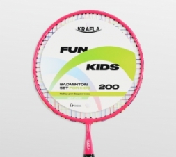 KRAFLA Fun 200 Набор для бадминтона: ракетка (2 шт), волан, поролоновый мяч, фото 4