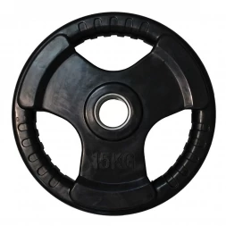 Диск обрезиненный ZSO черный 3 HANDLE  D-51, 15 кг, фото 1
